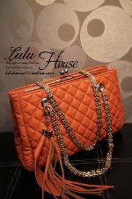Pre-order กระเป๋าสะพาย Luluhouse สีส้ม รุ่น LL138bl4  หรูหรา สวยงาม