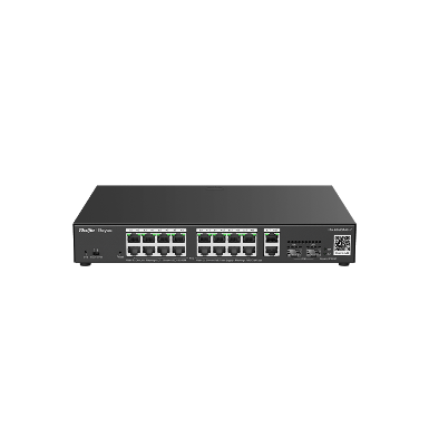 SWITCH Ruijie RG-ES220GS-P 16 PoE/POE+ Ports with 2 Gigabit RJ45/2 SFP uplink ports